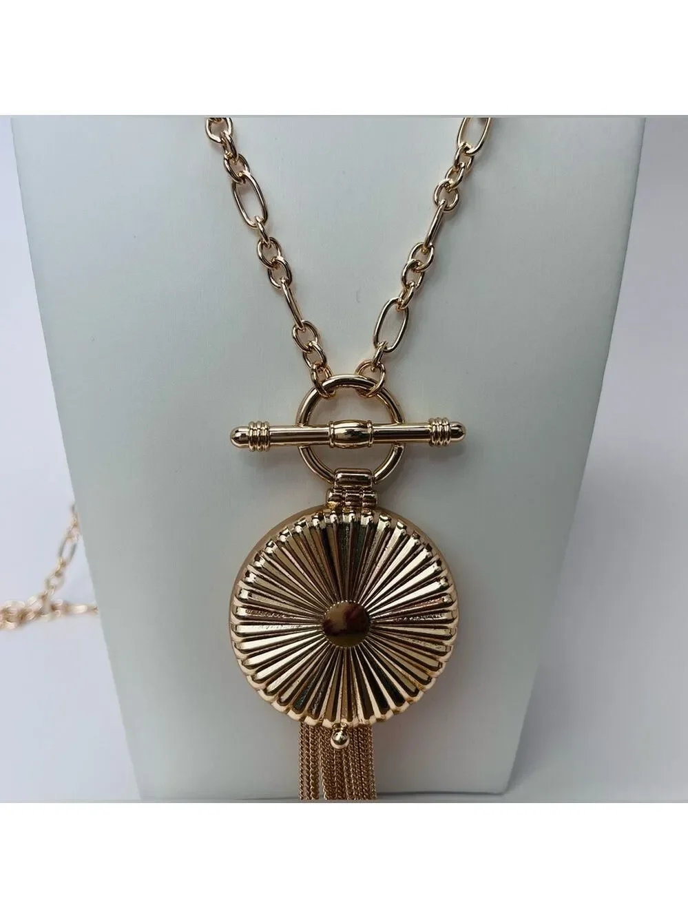 ON 34th long locket pendant necklace